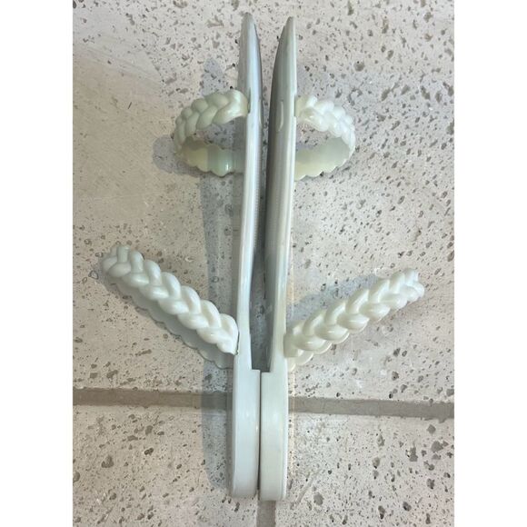 Stuart Weitzman BRAIDA SAWYER JELLY SANDAL White Braided Straps Slide Size 8 - Picture 9 of 15